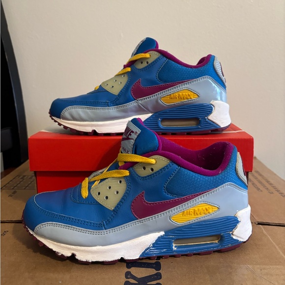 Nike Air Max 90 Sneakers, Big Kids Size 4.5y Shoes, 312153-451 - Picture 7 of 8